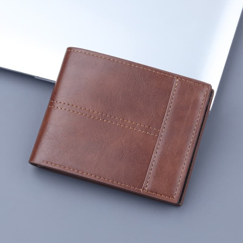 Cross-border Source Short Retro Wallet Men's Card Holder Wallet Integrated Large Capacity Men's Wallet