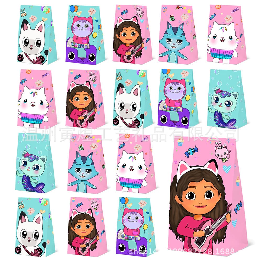 Gabby Paper Bag Cat Gabby Series Party Theme Amazon Birthday Party Kraft Paper Bag Candy Bag