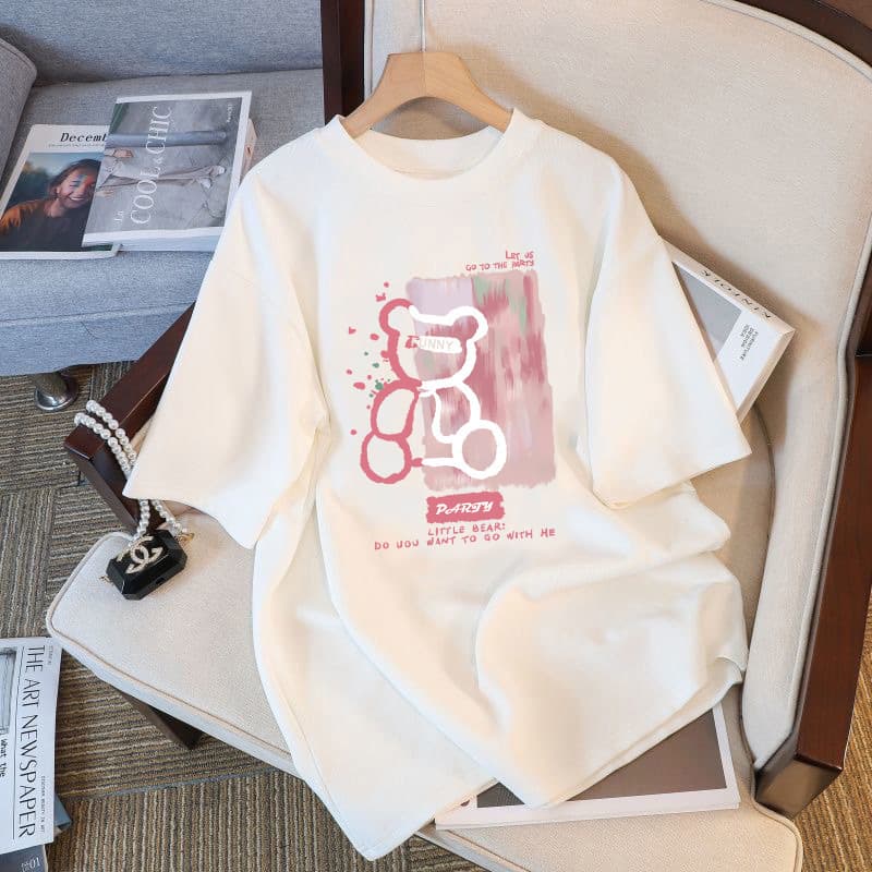 2026 Summer Student T-Shirt Top for Men and Women, Trendy Brand 100% Cotton Round Neck Short Sleeve Undershirt, Plus Size Women's Streetwear T-Shirt
