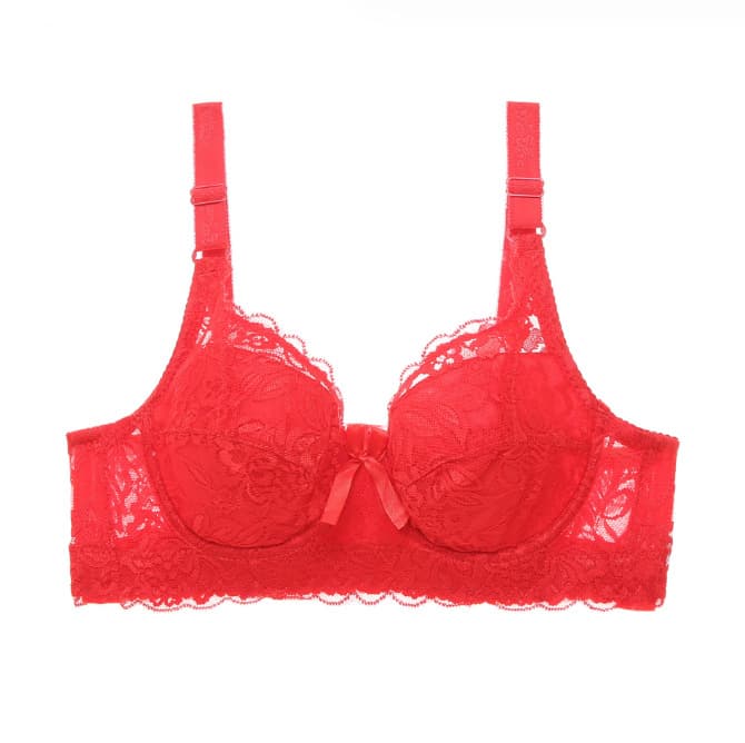 Thin cotton cup, popular plus size bra with side support, shaping, lace, push-up, underwire, sexy women's underwear wholesale.