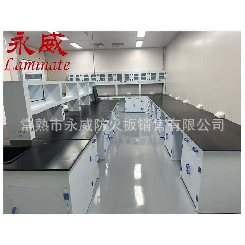 Yongwei First-Generation Solid Core Physical-Chemical Boards, Anti-Corrosion 12mm Tabletop in Black, Light Bean Green, Lotus White Colors, Waterproof Options