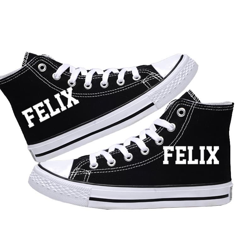 Stray Kids Canvas Shoes High Top Straykids Korean Style Casual Breathable Unisex Flat Shoes