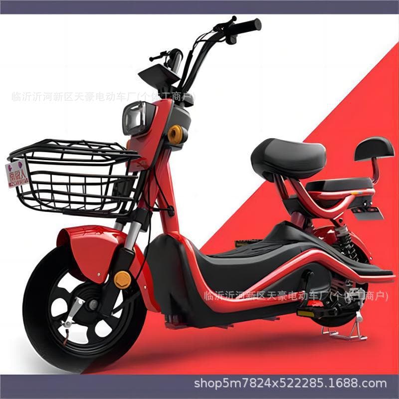 Factory Direct 350W Electric Scooter Two-Wheeled Battery Bike Dual-Person Electric Bicycle Power-Assist Vehicle