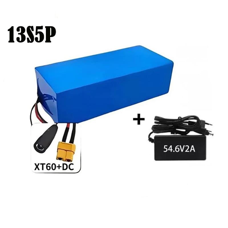 13S5P 54.6V lithium battery pack 18650 lithium ion battery with BMS XT60+DC interface electric slide