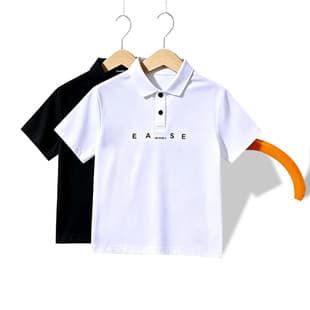 Summer Kids Polo Shirt Boys Short Sleeve T-Shirt Contrast Color Lapel College Style Children's Top Wholesale Drop Shipping