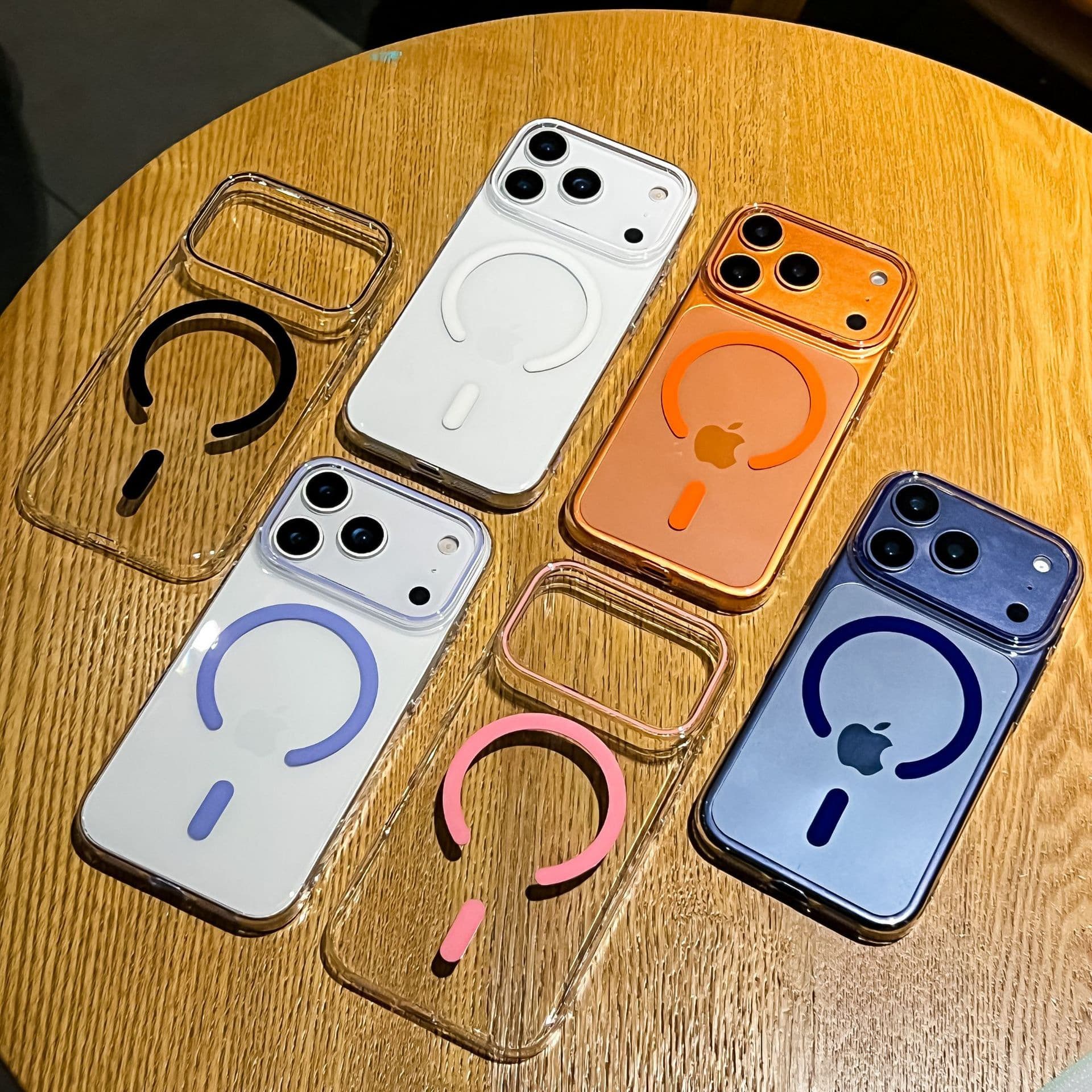 Compatible with iPhone 17 Pro Max Case, Non-Yellowing PC High-Transparency Magnetic for Apple 16 Pro, Cross-Border 15P Hard Shell