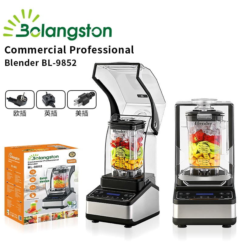 Export Blender with Soundproof Cover Commercial 4-5 Person Food Processor Large Capacity Automatic Fruit Vegetable Juicer Wholesale
