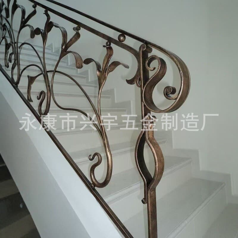 Engineering Grade Forged Iron Fence - Villa and scenic area isolation guardrail, solid square steel forged, popular in foreign trade.