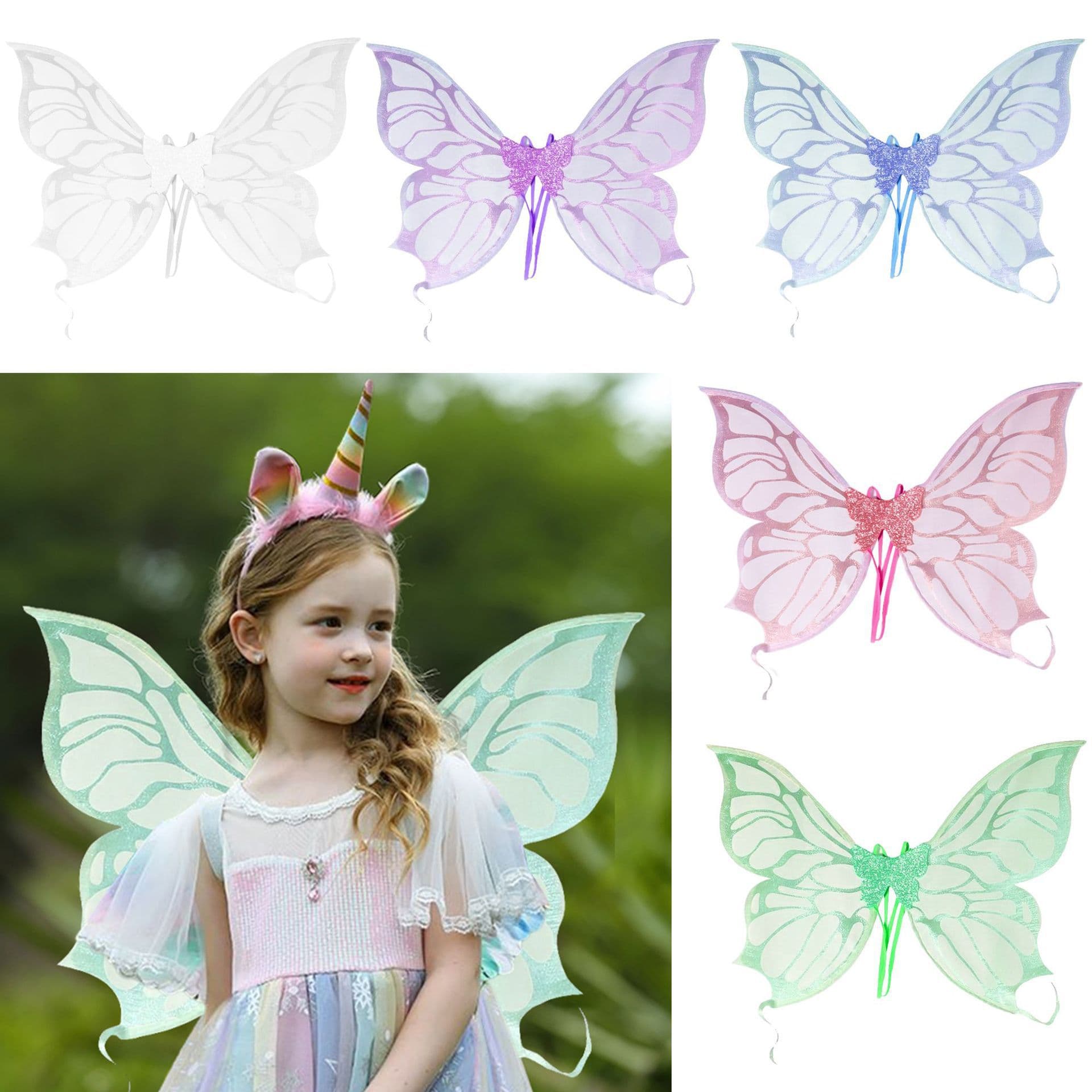 Amazon's new elf butterfly wings, thin cicada wing fairy wings set, holiday party performance props