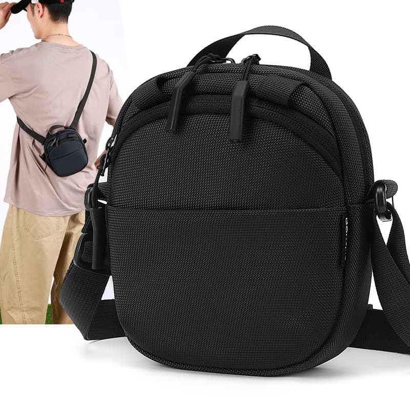 Beichao brand new single shoulder cross-body bag Japanese Korean version ins simple solid color embroidery casual small backpack mobile phone zero
