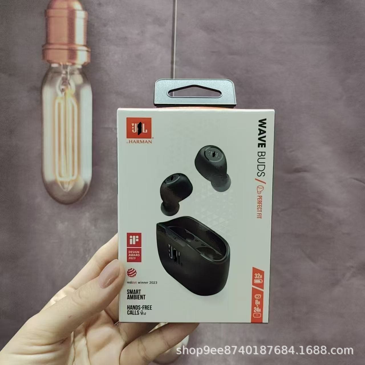Cross-border applicable JB Wave buds true wireless semi-in-ear Bluetooth headset music sports hot style headset l