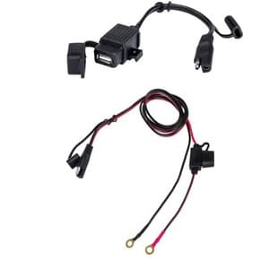 Motorcycle Modified Phone Charger 2.1A Single USB with Fuse SAE Adapter AO