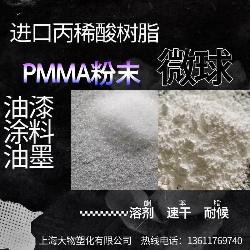 Modified PMMA powder 80NM, specialized for paints, coatings, inks, leather, acrylic resin powder