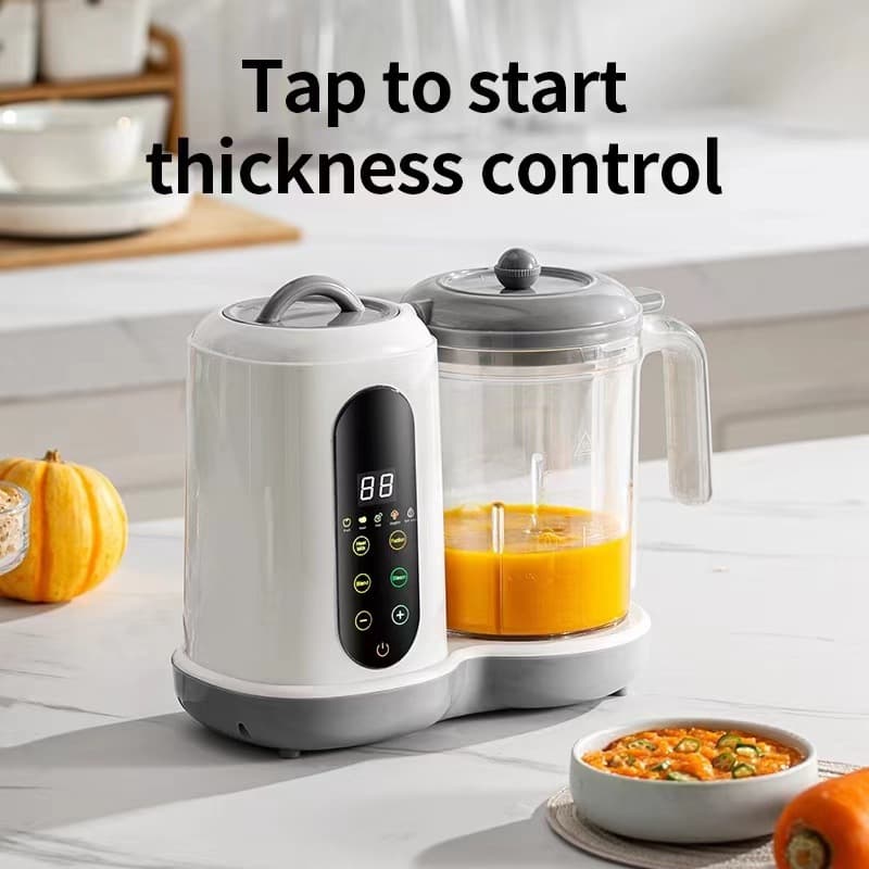 Household Multifunctional Baby Food Maker with Heating Steam Cooking and Blending Function, Warm Milk Maker for Elderly and Infant Food