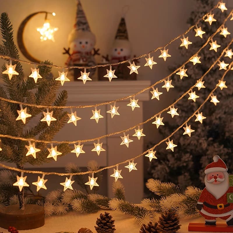 LED Battery Box Small Ball Light Strings Outdoor Camping Flashing Lights Small Color Lights Courtyard Star Lights Christmas Decoration Strings