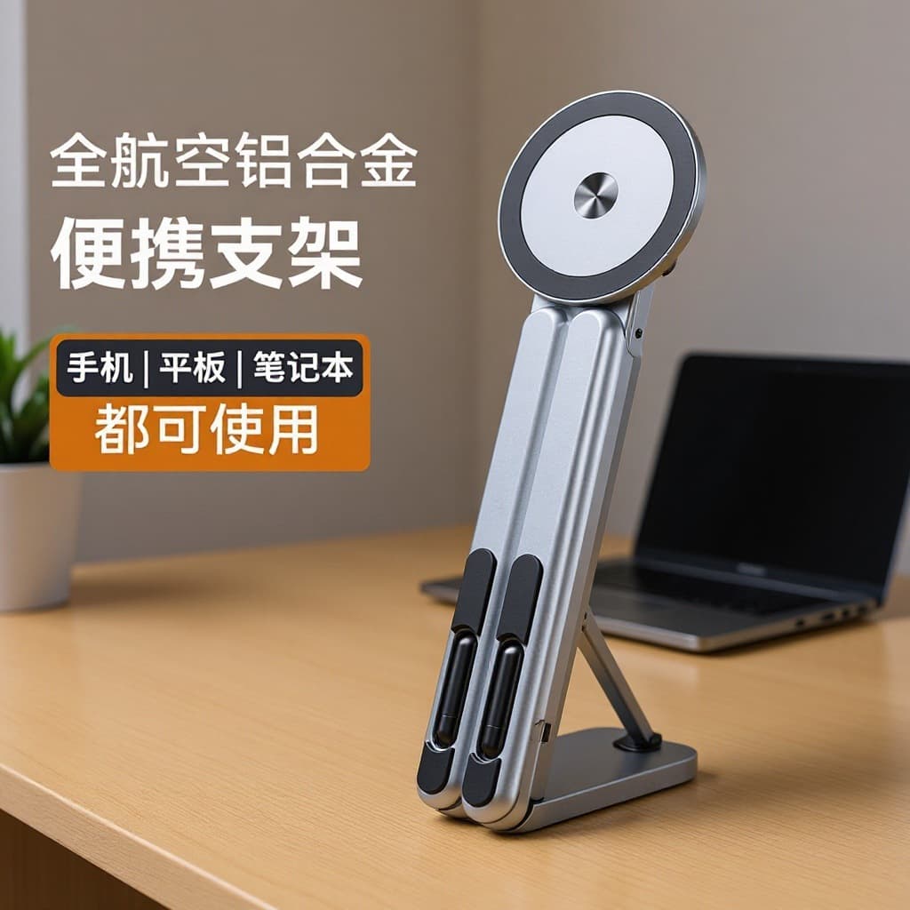 New magnetic aluminum alloy mobile phone holder portable multi-functional tablet phone notebook universal holder wholesale
