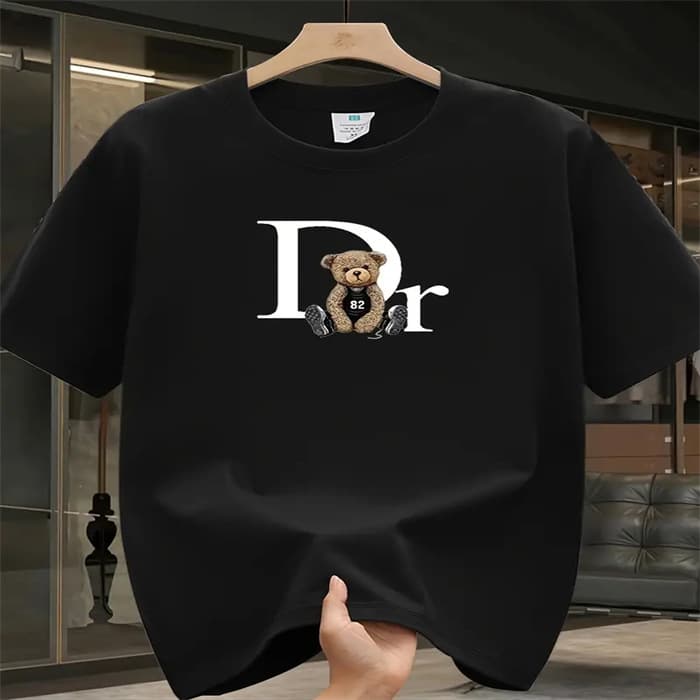 Cross-border Short Sleeve T-Shirt European and American Summer New Men's Fashion Casual Commute Versatile Round Neck Printed Short Sleeve T-Shirt