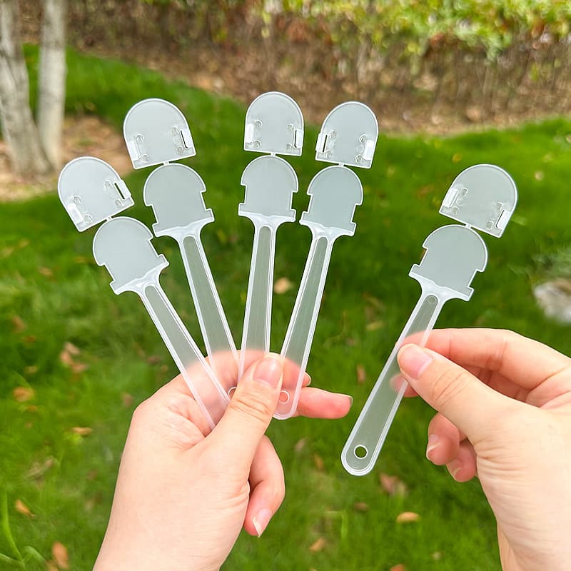 mini fan handle fan handle kindergarten group fan diy transparent plastic handle graffiti advertising fan handle accessories