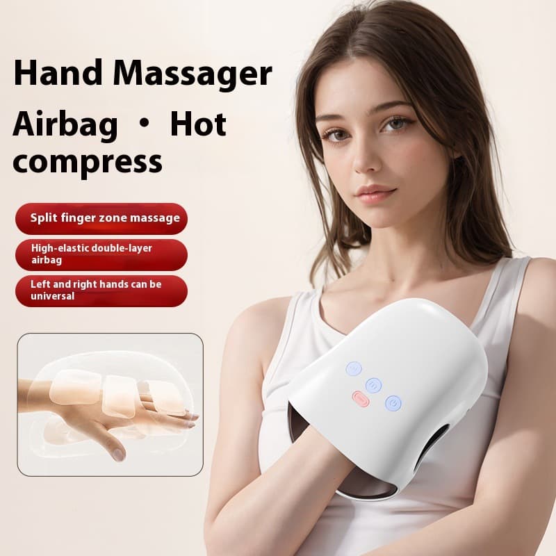 Cross-border Hot Seller Hand Massager for Finger Joint Pain, Palm Meridian Acupoint Numbness, Airbag Kneading Heating Device