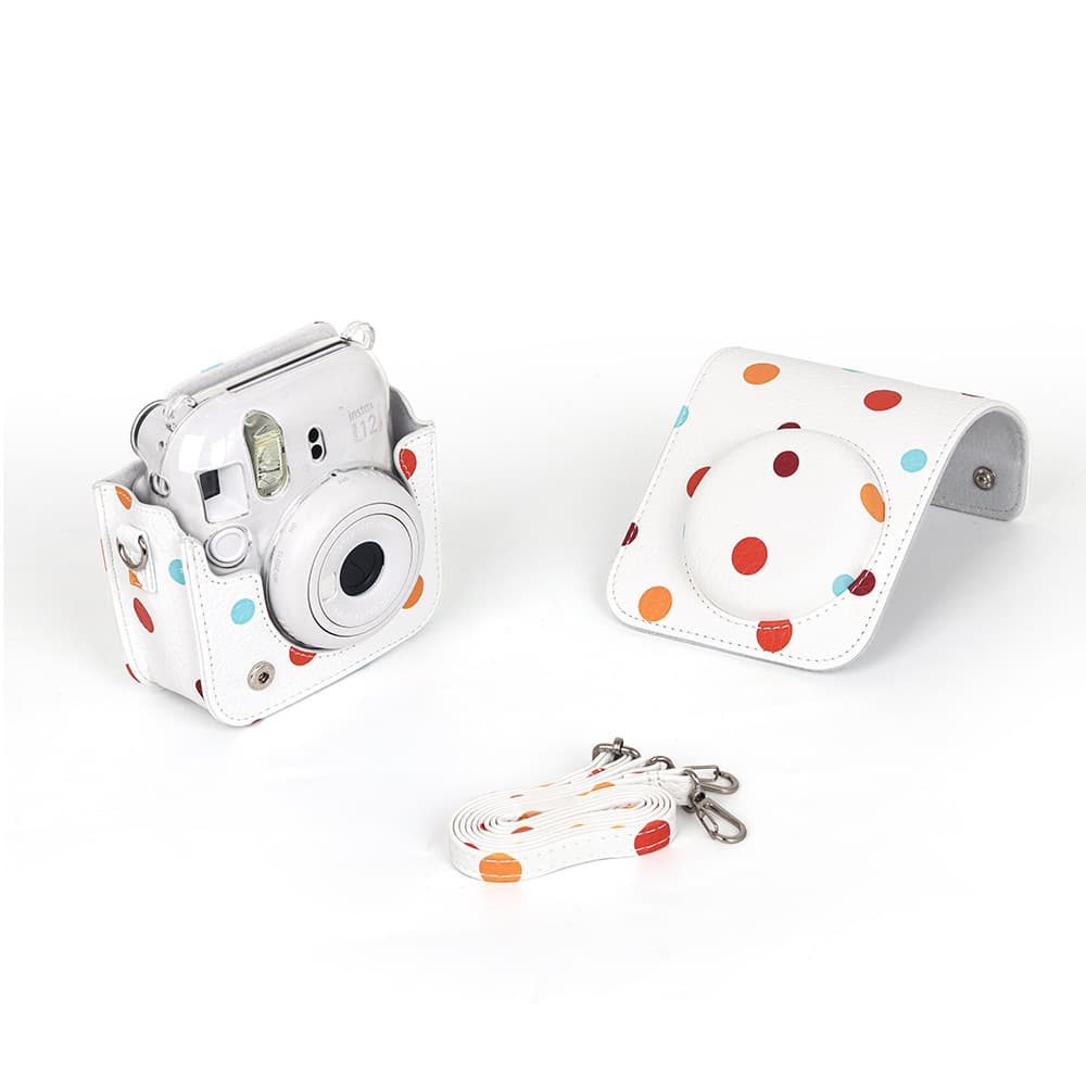 Crystal Case / Silicone Cover for Polaroid Mini 12 Camera, Colorful Dot Camera Protective Case