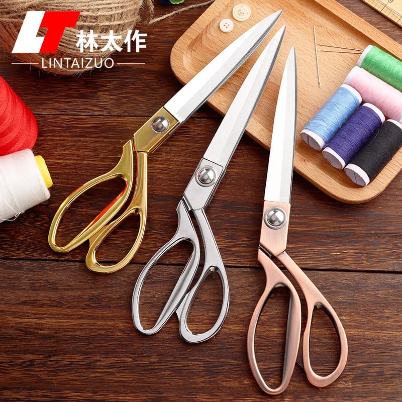 Professional Tailoring Scissors Large Sewing Scissors Fabric Cutting Scissors Home Use Thread Cutting Gold Scissors