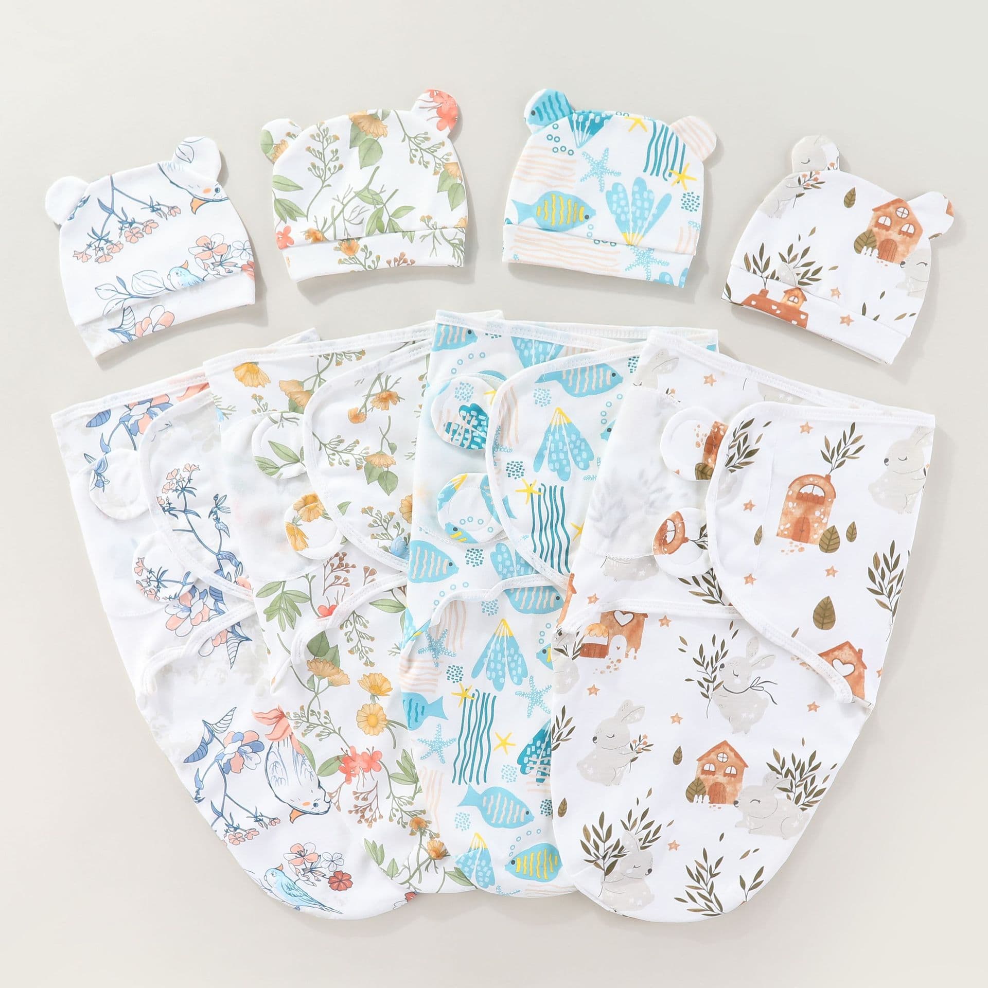 Pure Cotton Baby Wrap Spring Summer Newborn Infant Swaddle Blanket Baby Wrap Towel Four Seasons Use Delivery Room Baby Wrap