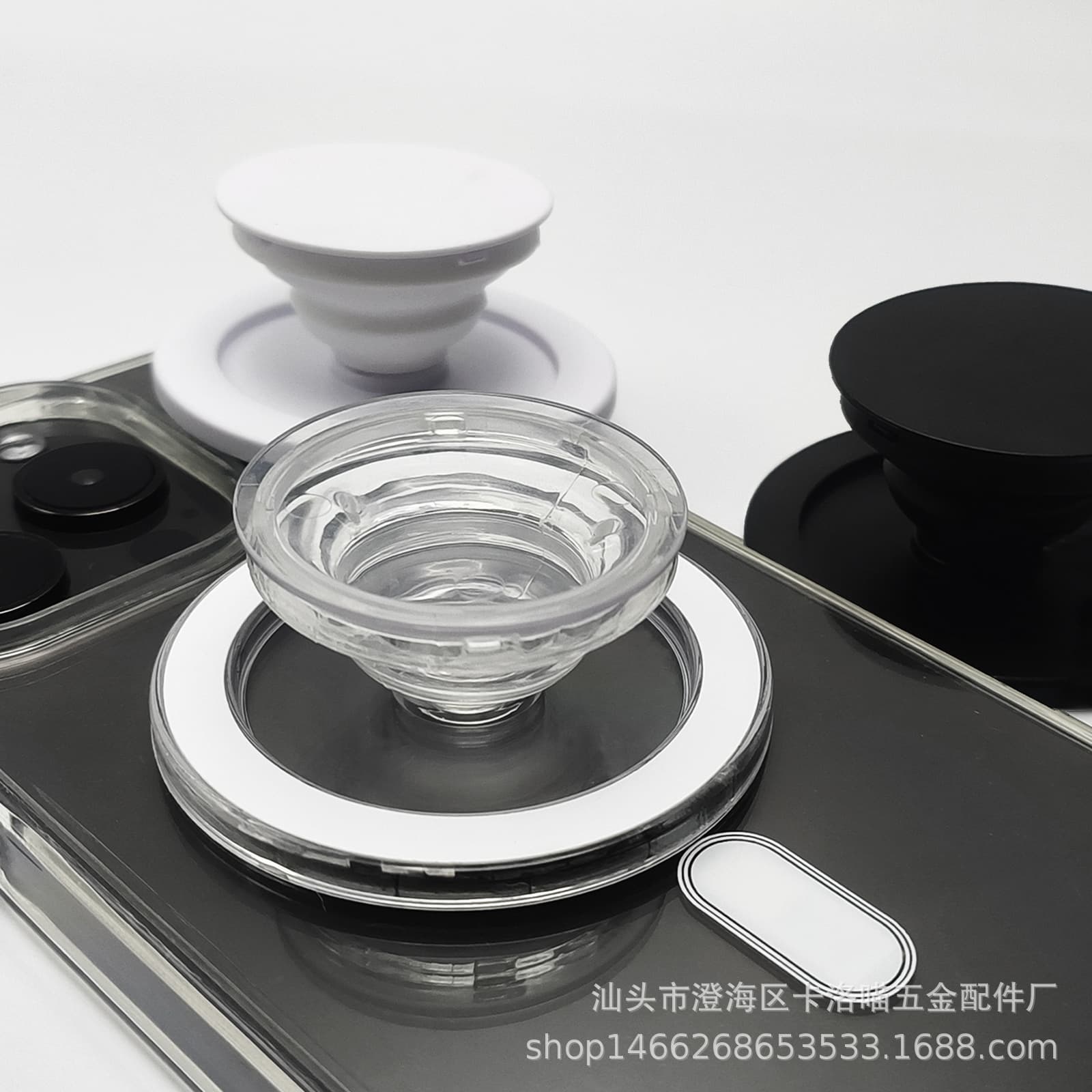 Magnetic airbag holder, transparent airbag mobile phone magnetic holder for lazy people, telescopic and foldable airbag magnet holder
