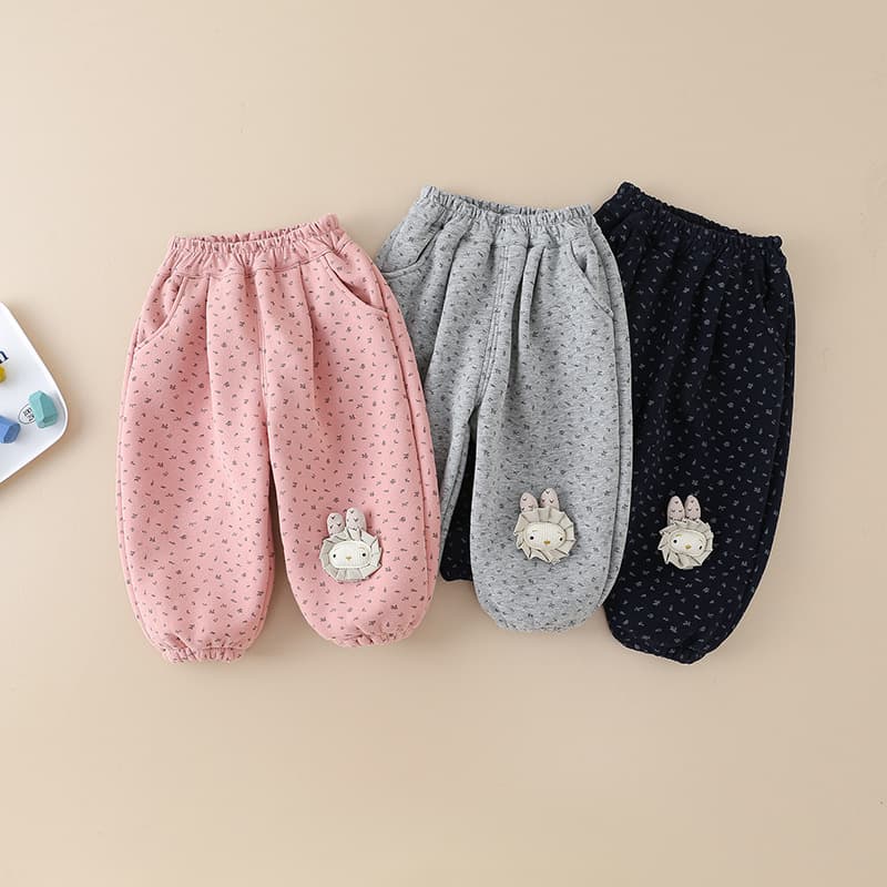 Girls' 2026 New Autumn/Winter Pants, Baby Girl Fleece-Lined Casual Pants, Kids Cuffed Pants with Integrated Fleece, Trendy Drop Shipping