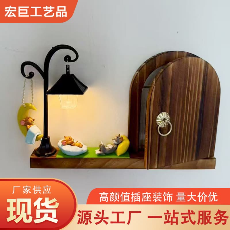 Solid wood switch stickers, creative decorative wall panels for home use, wall protection, concealing imperfections, preventing electric shock, and covering sockets.