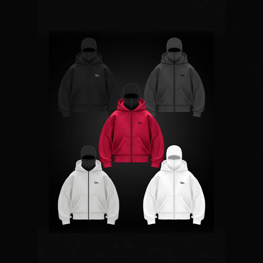 2025 Spring and Autumn New Men's and Women's Sweatshirts, Personalized Street Style Double Hoods, Unique Design Hooded Cardigan Jackets