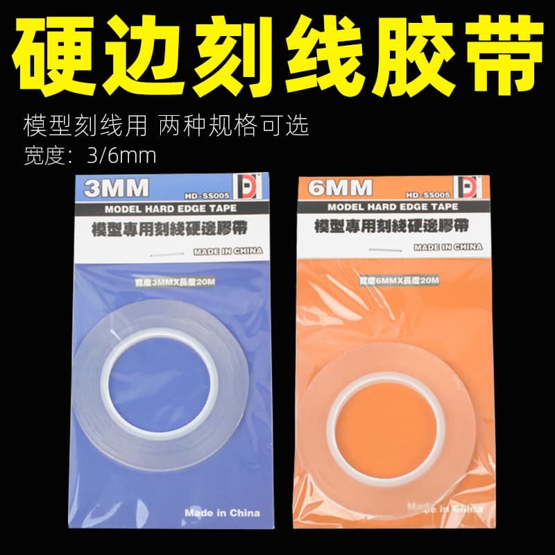 Hard Edge Tape for Model Making, Aircraft and Military Model Detailing, Push Knife and Scribing Tool