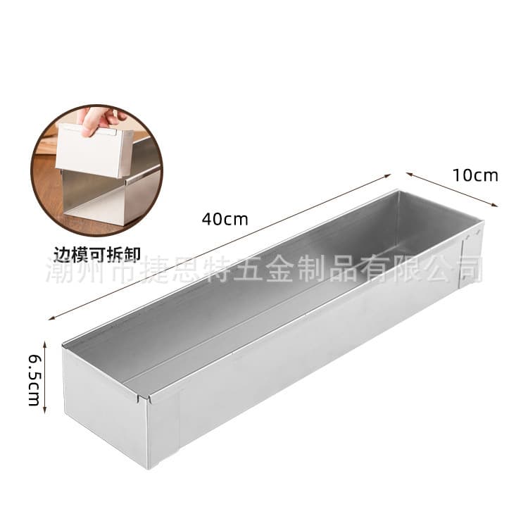 304 Stainless Steel Tiramisu Mold Mousse Cake Mold Baking Bread Pan Commercial with Scale Removable