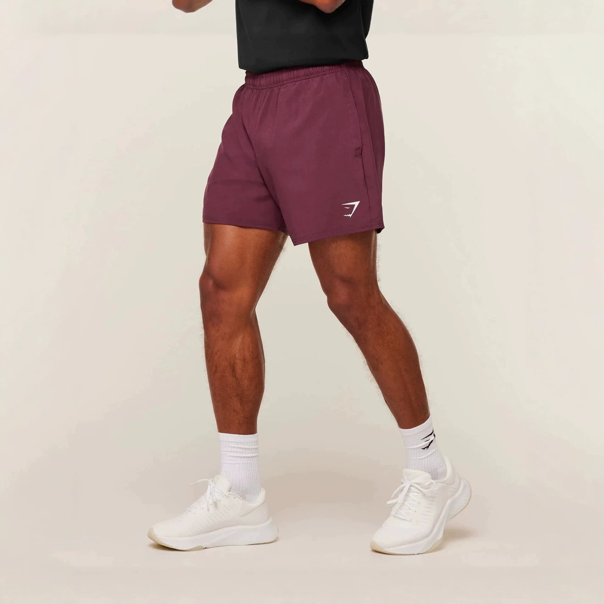 GYMSK three-quarter pants elastic running fitness muscle quick-drying track and field sports short-sleeved shorts for men