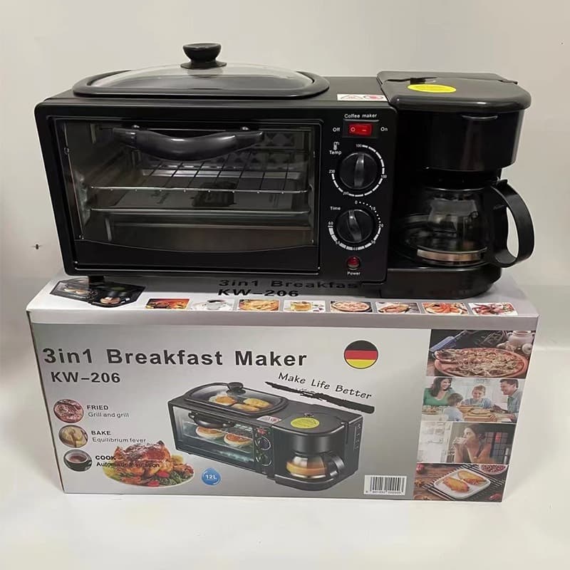 Multifunctional household 3-in-1 sandwich breakfast machine/toaster oven