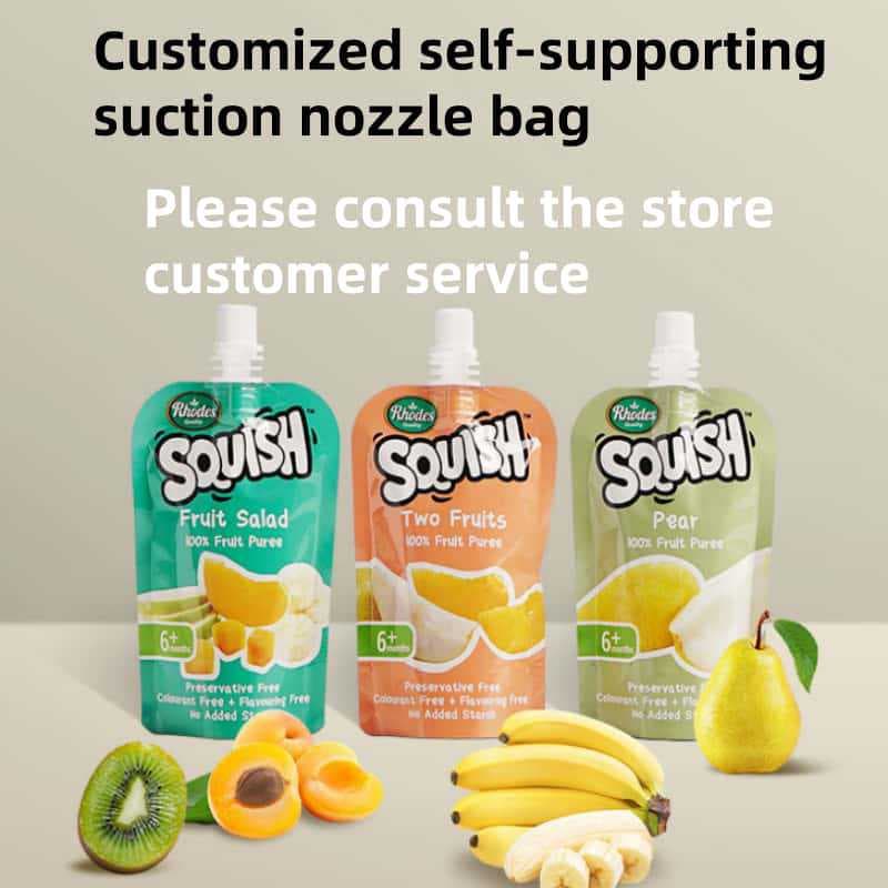 Suction nozzle self-standing bag, various bag customization