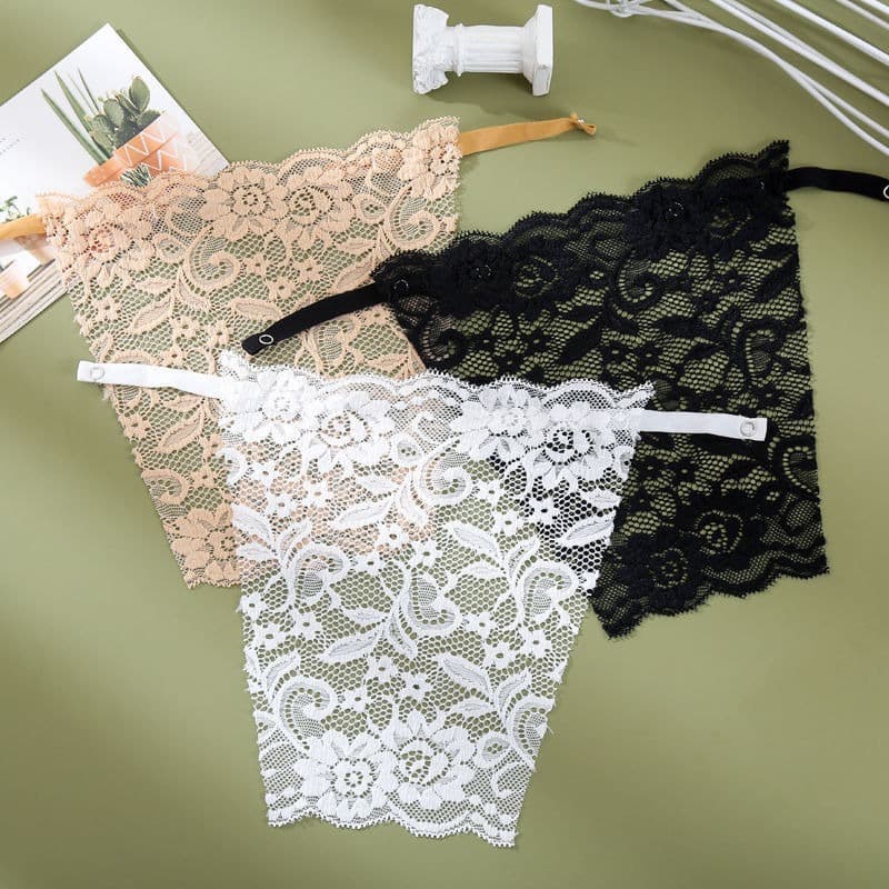 Women's Lace Chest Wrap Tube Top Underwear - Sheer Summer Chest Covering Artifact, One-Piece Wrapped Chest Tube Top