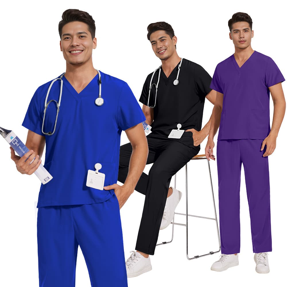 Unisex elastic quick-drying thin basic straight pants beauty salon dental clinic work clothes hand washing clothes
