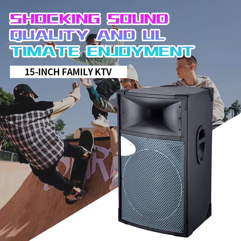 Cross-border professional stage performance audio single 15-inch home conference party square dance high-power wooden speaker