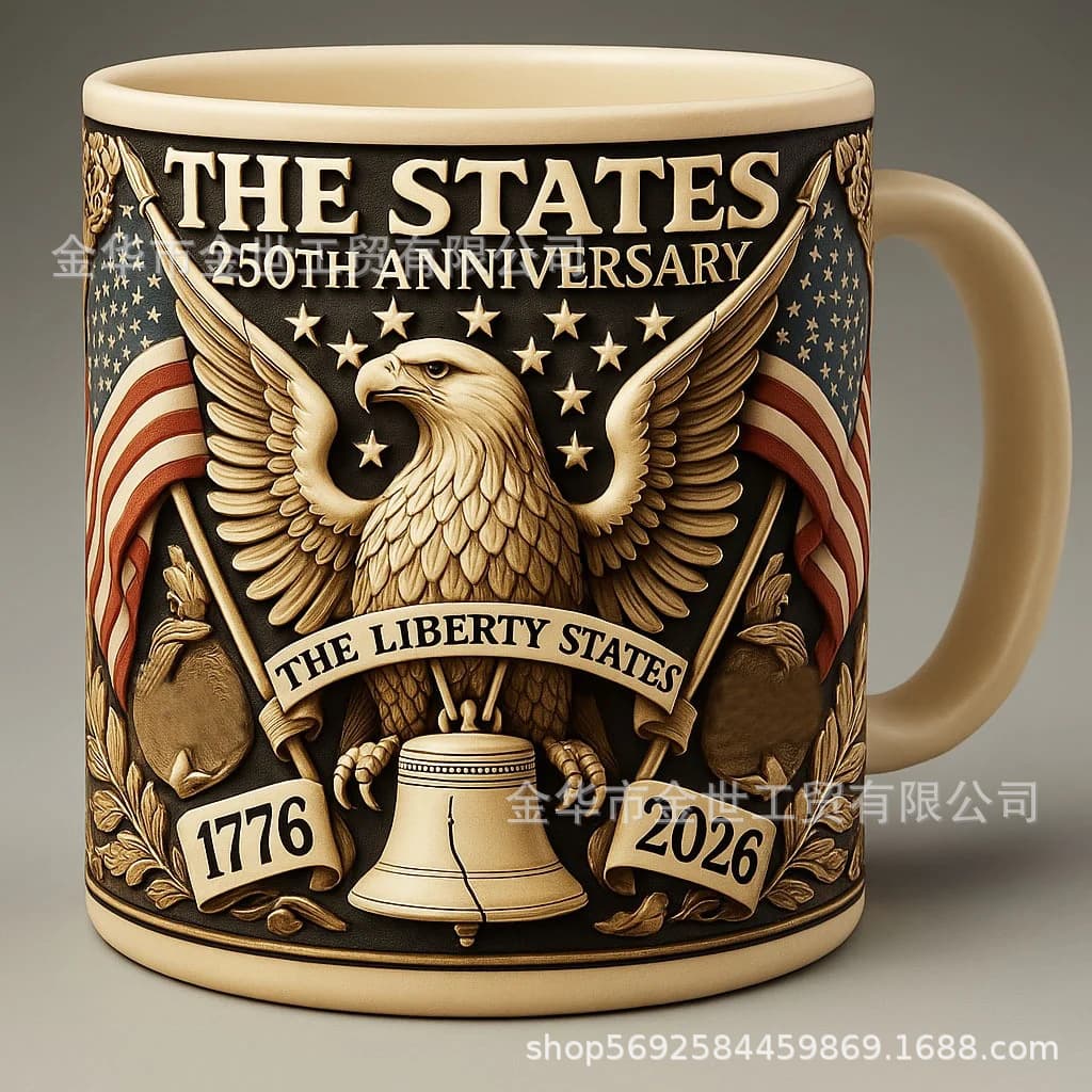 Cross-border Independent Site Amazon Mug, U.S. 250th Anniversary 3D Mug