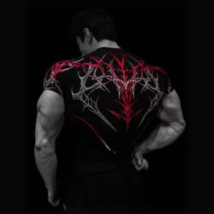 Breathedivinity Venom Dragon Bone Quick-Dry Short Sleeve Fitness Sports Shapewear Compression Top for Men and Women