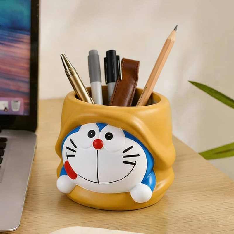 Doraemon Multifunctional Pen Holder Storage Box Office Student Desktop Kids Girls Boys Decoration Ornaments