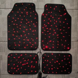 Summer Lightweight Fiber Optic Glowing Car Floor Mat Starlight Fiber Optic Car Rugs Mat