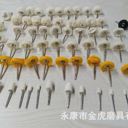 Scouring Pad Wool Wheel Polishing Brush Cleaning Grinding Mini Brush Set for Rotary Tool Accessories 66PC