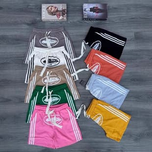 Corteiz American Streetwear High-End Summer Athletic Casual Letter Logo Print Heavyweight Pure Cotton 5-Inch Shorts