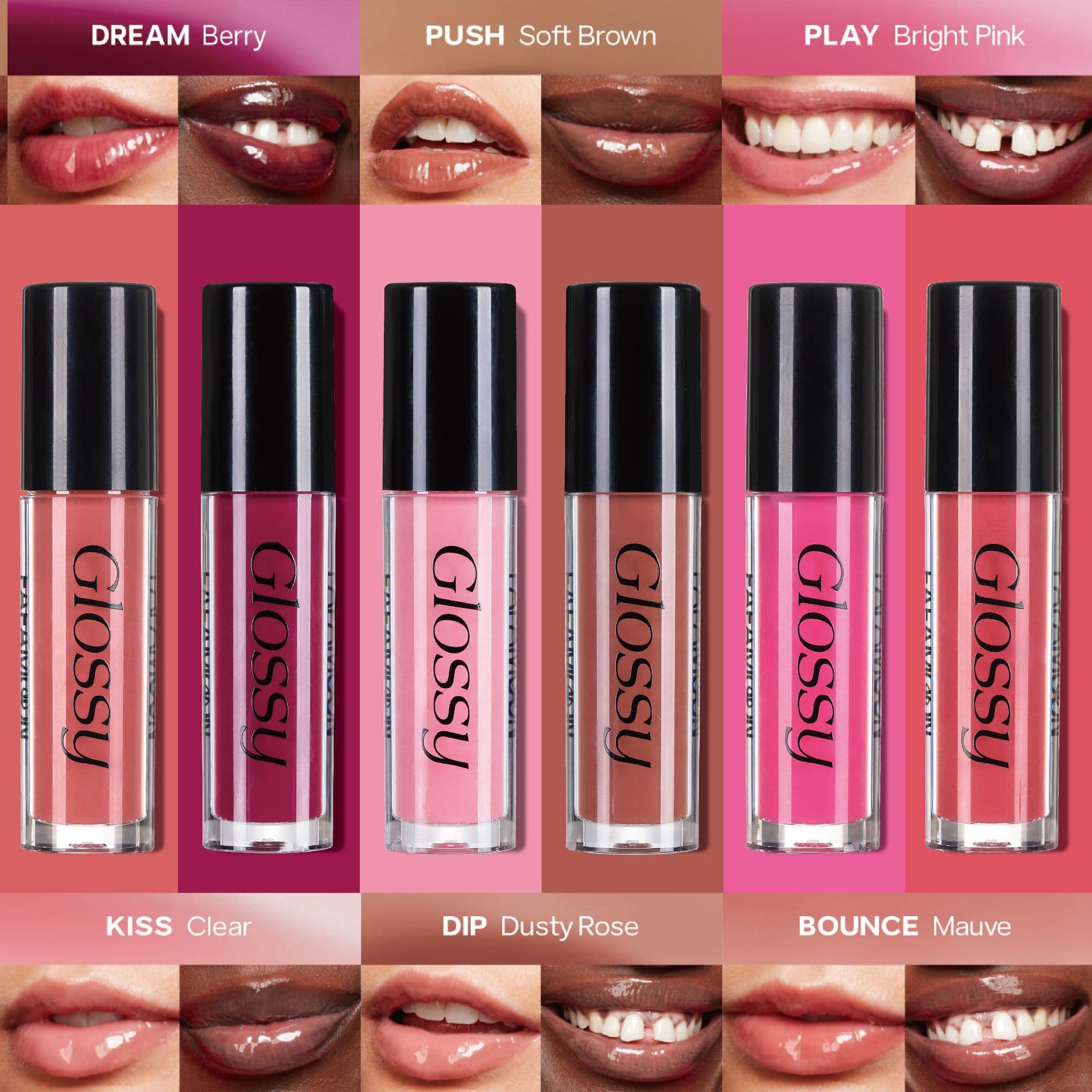 Cross-border Bestseller Peptide Lip Gloss Liquid Lip Gloss Water Gloss Lip Plumper Oil Moisturizing Lip Balm 6-Piece Set