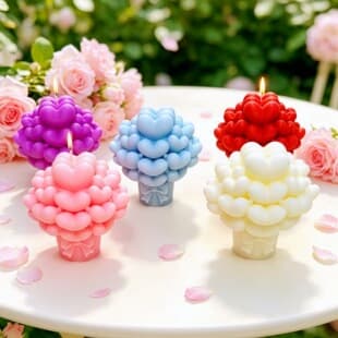Valentine's Day Ins Style Heart Cylinder Aromatherapy Candle Photo Prop Creative Love Candle Wedding Favor Gift