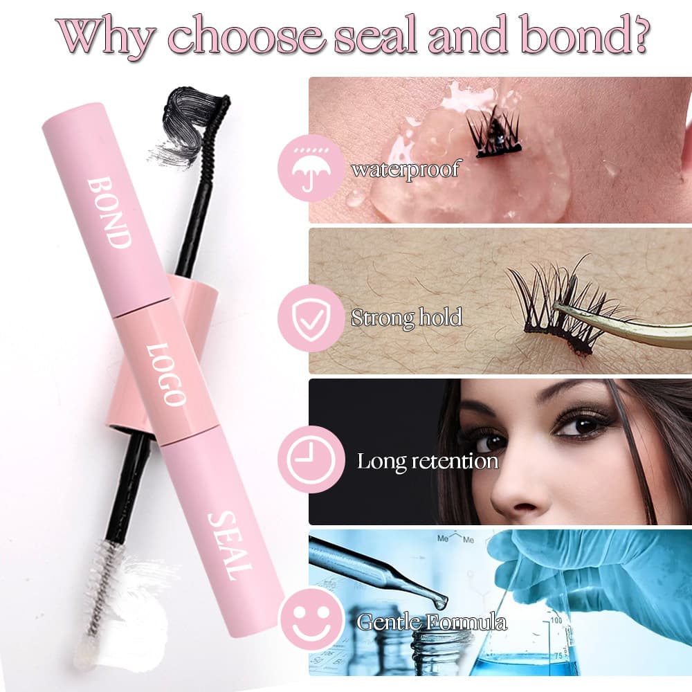 Dual-Ended Eyelash Extension Glue Bond Seal Remover Waterproof Strong Adhesive