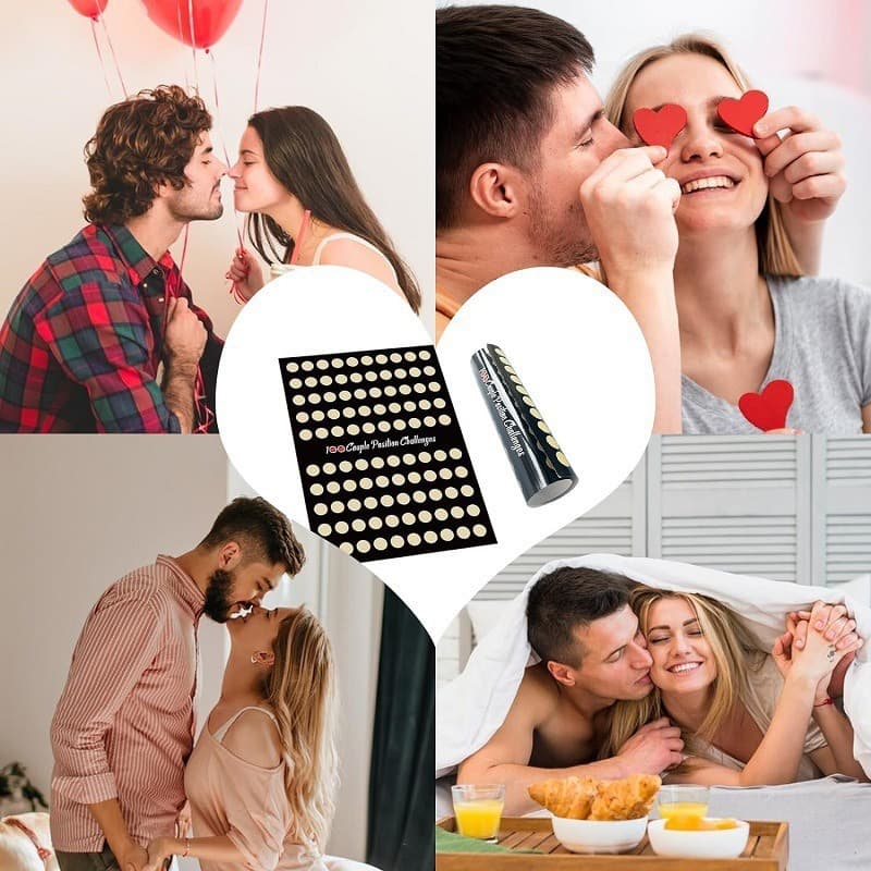 Cross-border new product Valentine's Day scratch-off poster 100 sex positions challenge scratch-off poster couple gift