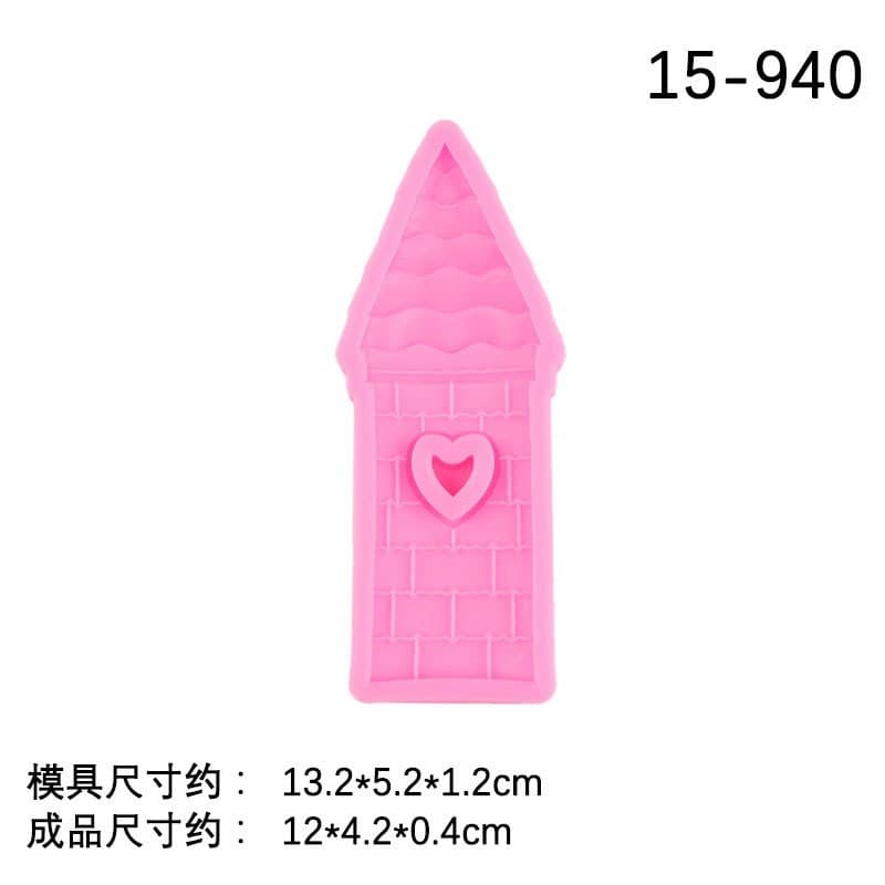 New European Princess Castle Silicone Mold for Fondant Chocolate Cake Border Decoration Baking Tool