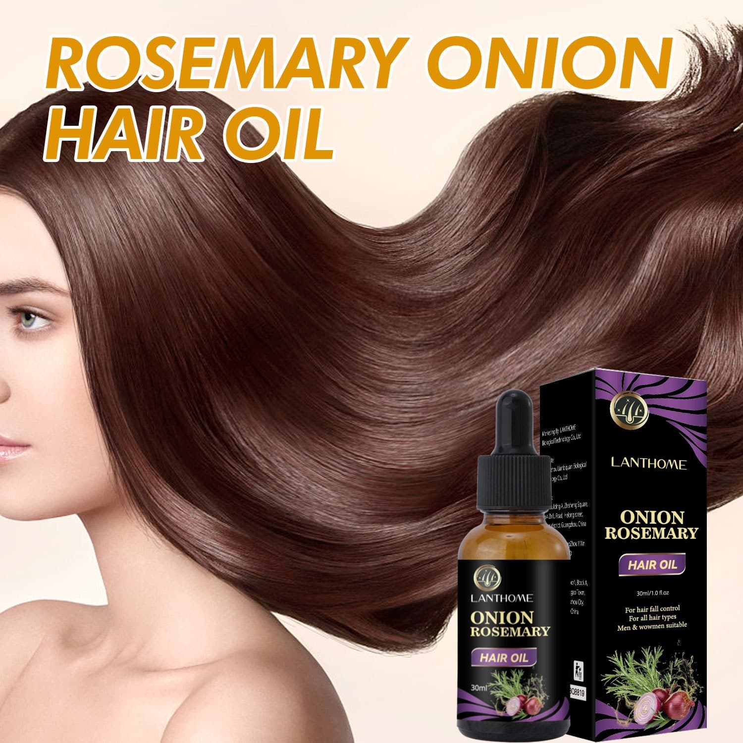 Cross-border Stock Lianbi Spring Rosemary Onion Hair Oil 30ml Hair Oil